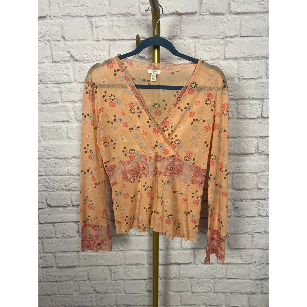 J.Jill Spring Sheer Blouse Top